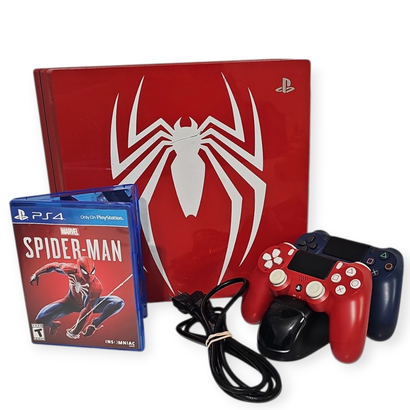 Limited Edition PS4 Pro Spider-Man 1TB w/ 2 Controllers + Spiderman Game