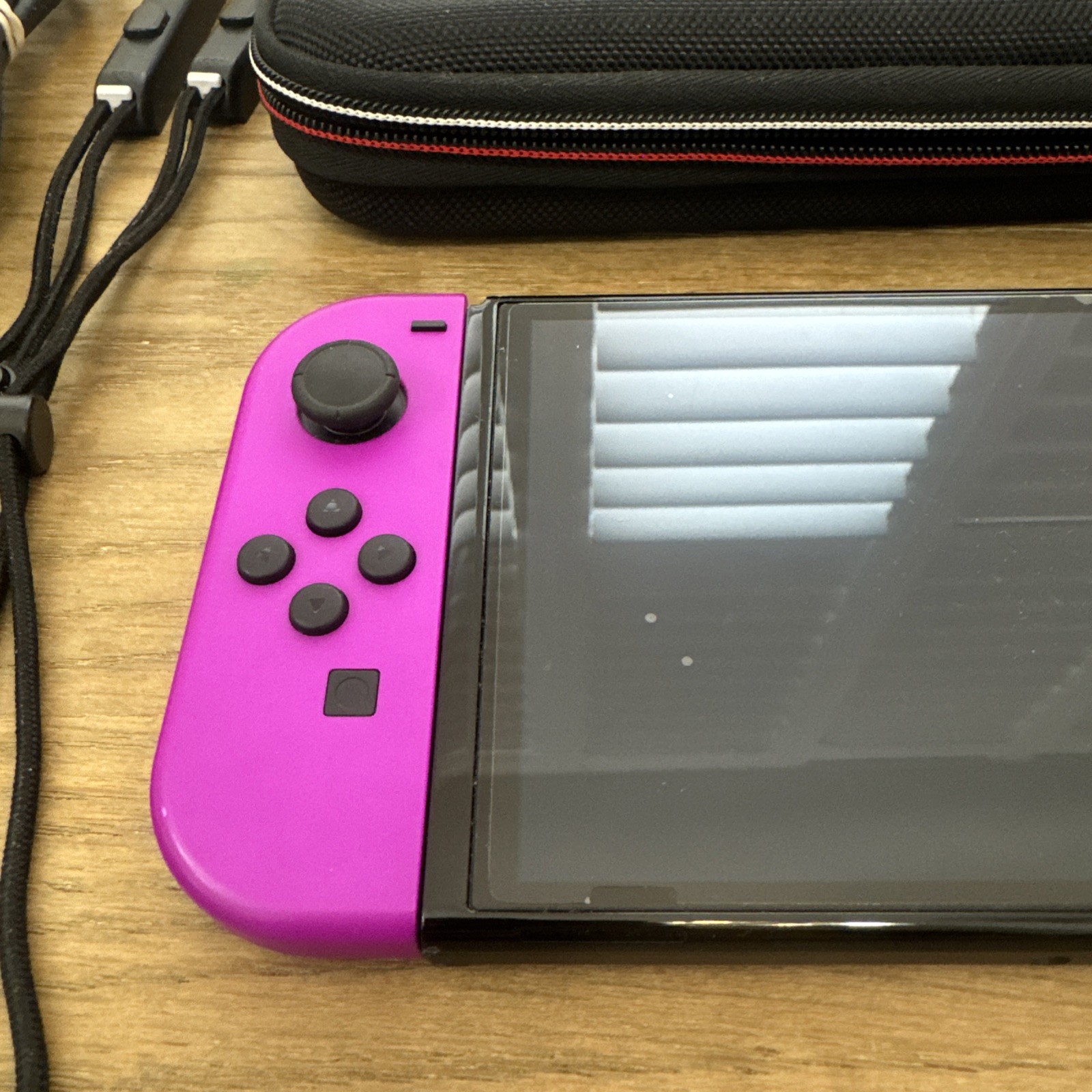 Nintendo Switch OLED Bundle Neon Purple Orange Joy-Con + 128GB SD + Dock & Case