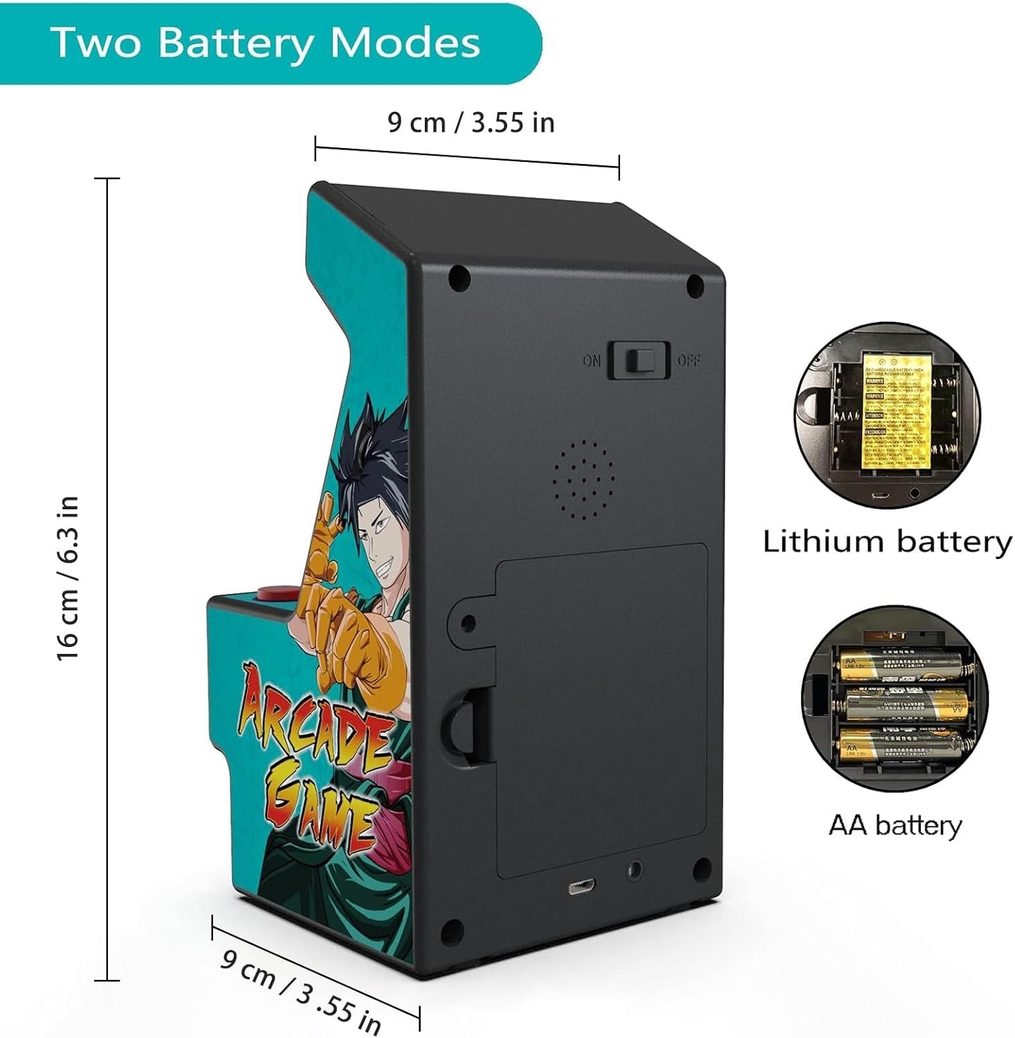 Portable Mini Arcade Game Console – 2.8″ Screen, Rechargeable Battery, 156 Games