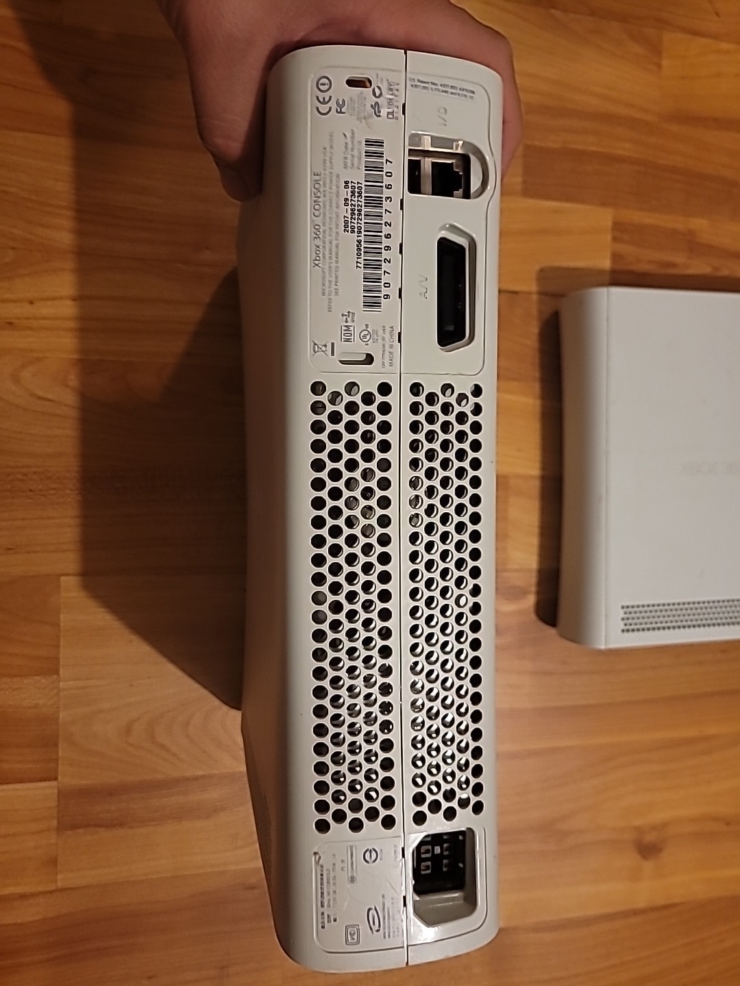 UNTESTED FOR PARTS Xbox 360 Console White HDMI Model And HD DVD Drive As Is