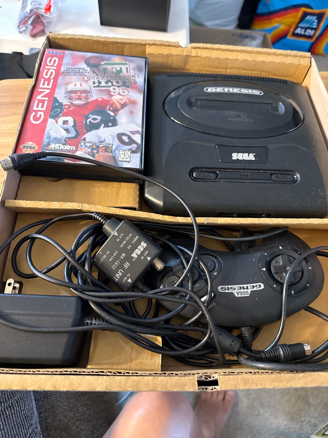 Sega Genesis Model 2 Video Game System Console with NFL Quarterback Club 96