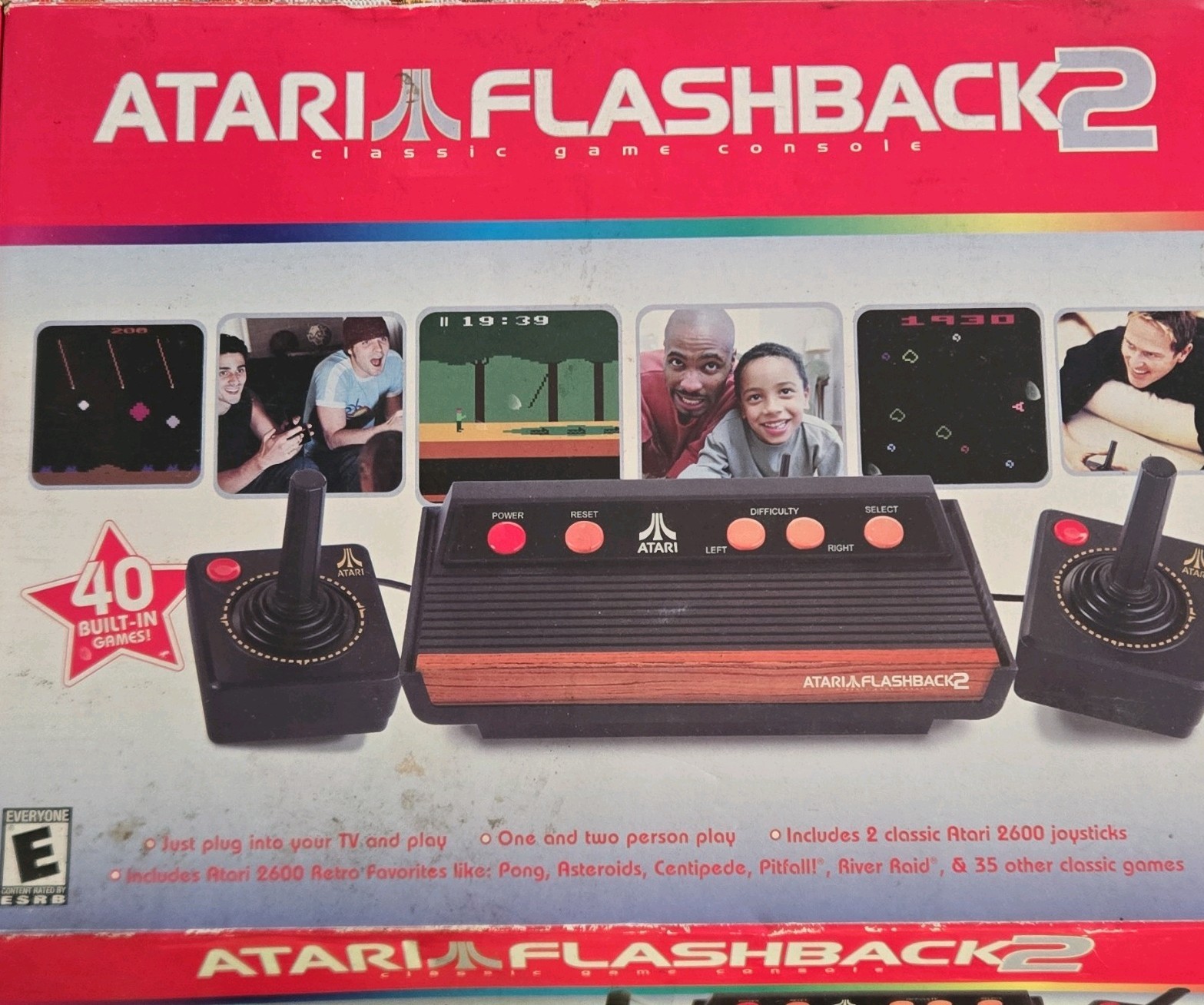 Atari Flashback 2 Console Built-In Games w/ 2 Joysticks Manual Boxed