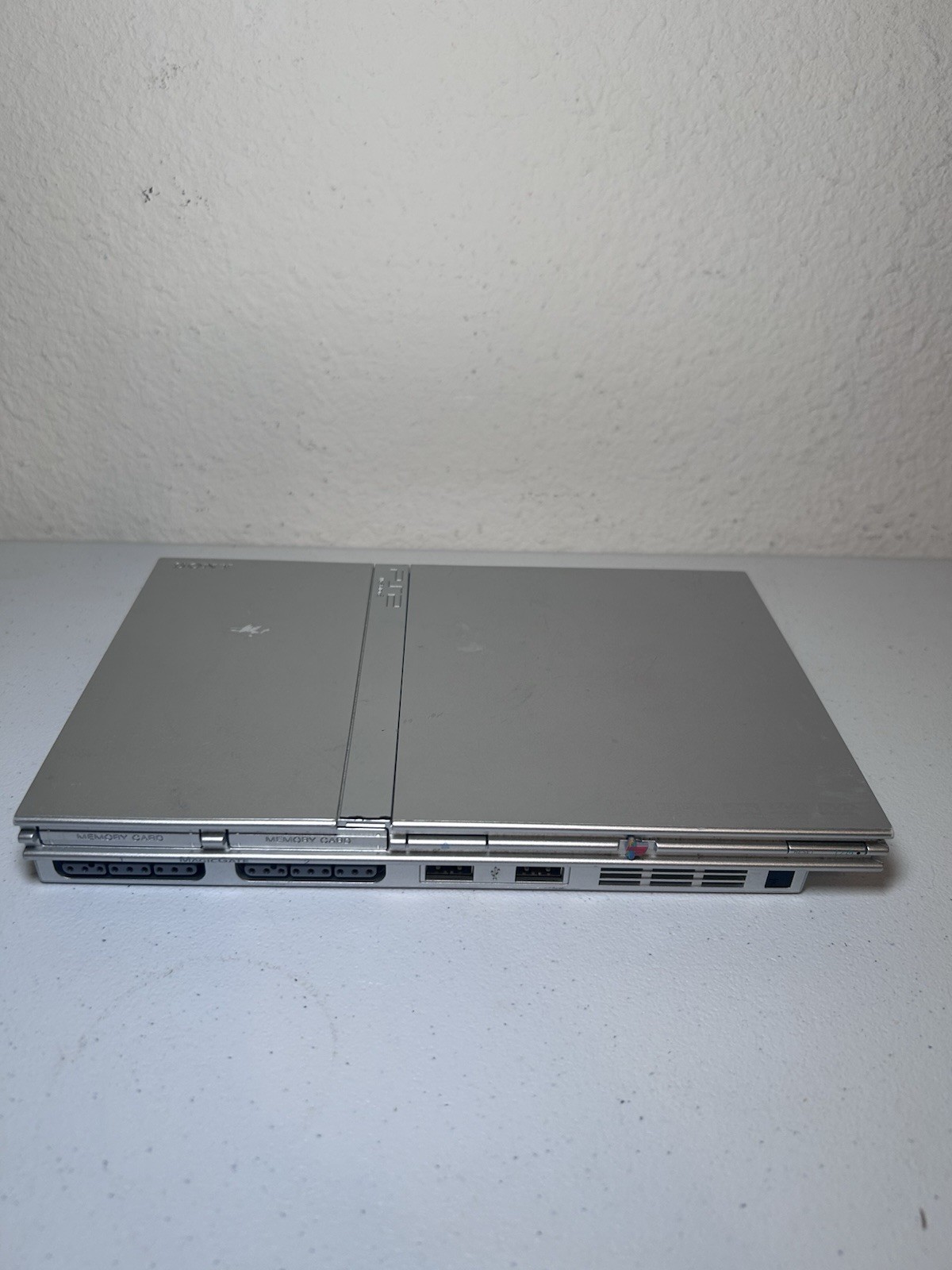 Sony PlayStation 2 Slim Silver (SCPH-77001) Bundle With Controller And Cords