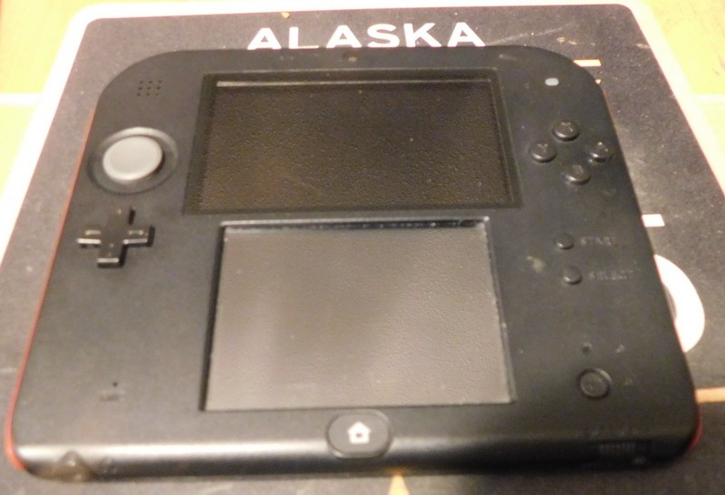 Nintendo 2DS Red Black Handheld Console & Charger Tested Working