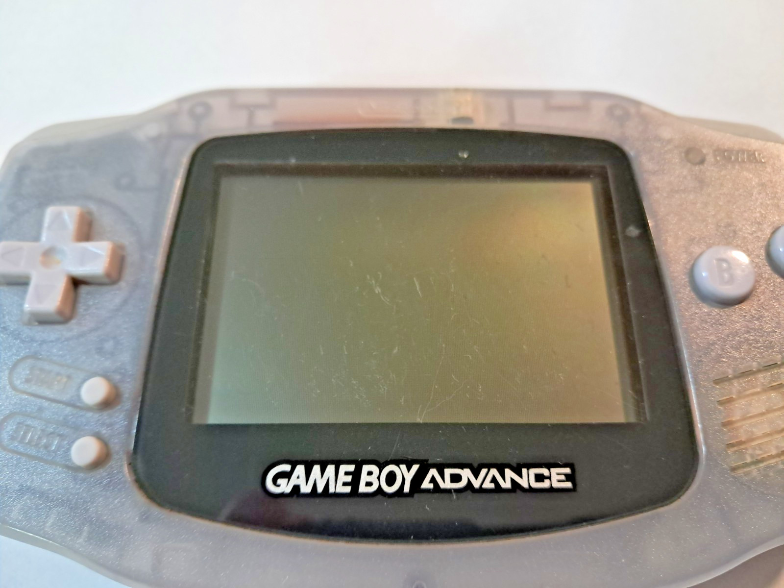 Working Nintendo Game Boy Advance GBA – Clear Glacier – w/ game included