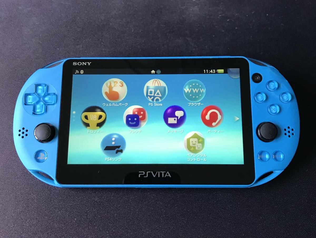 PlayStation Vita Wi-Fi Model PCH-2000 ZA23 Aqua Blue Japan game Sony