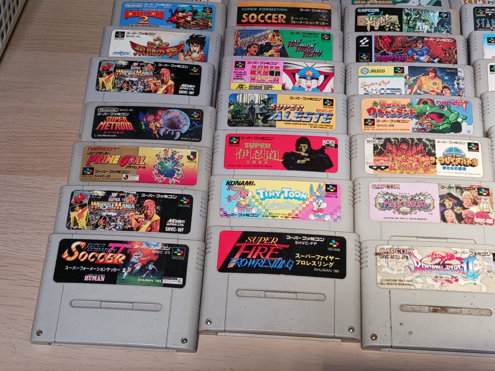 Nintendo Super Famicom Game Cartridge Lot of 45 Junk Untested For Parts Japan