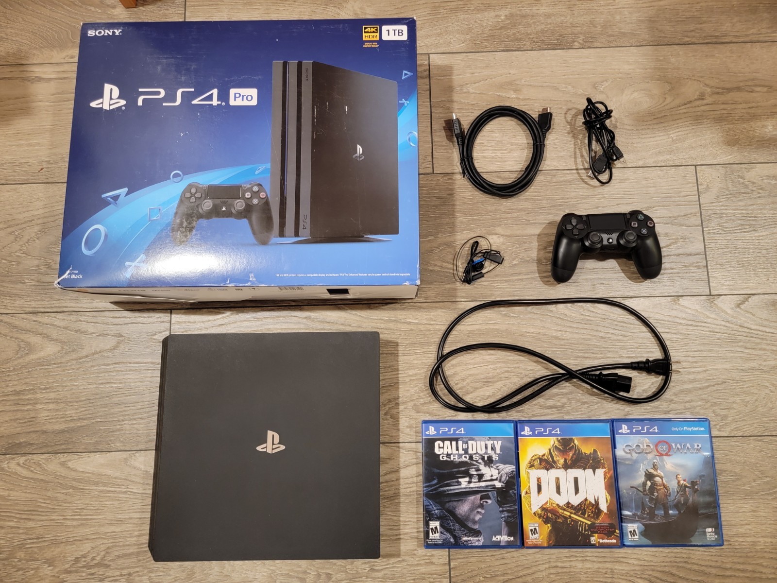Playstation 4 Pro 1TB Console, Controller, And Game Bundle
