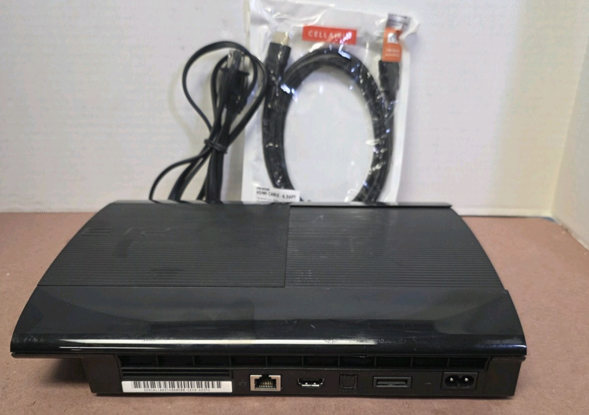 PlayStation 3 PS3 console only comes with Plug and HDMI Cable FIRMWARE4.82 (C12)
