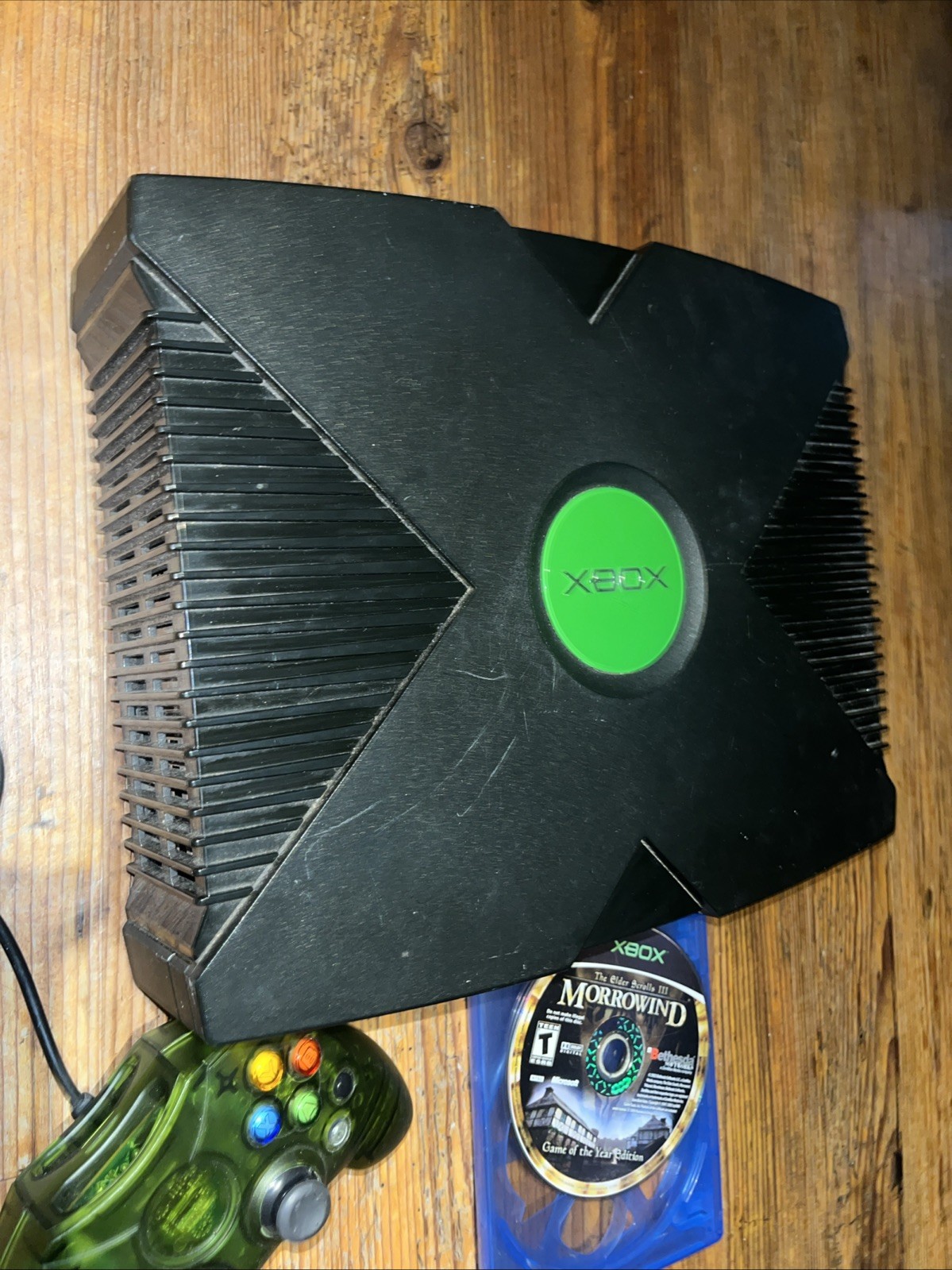 Microsoft Original Xbox Classic OG Console Controller Game For Parts Or Repair