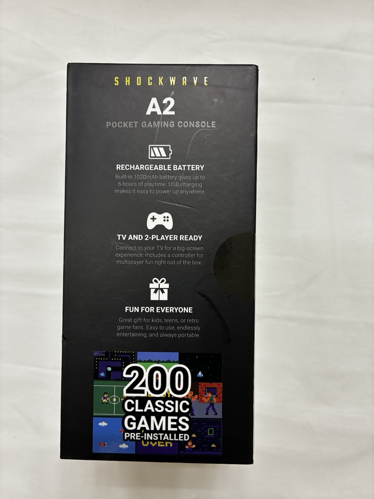 Shockwave A2 Pocket Gaming Console 200 Games, Rechargeable, TV Output, 2 Players