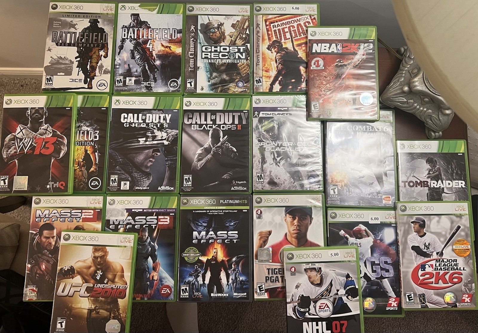 Xbox 360 E Model With 20 Games. Xbox 360 Console And Game Lot.