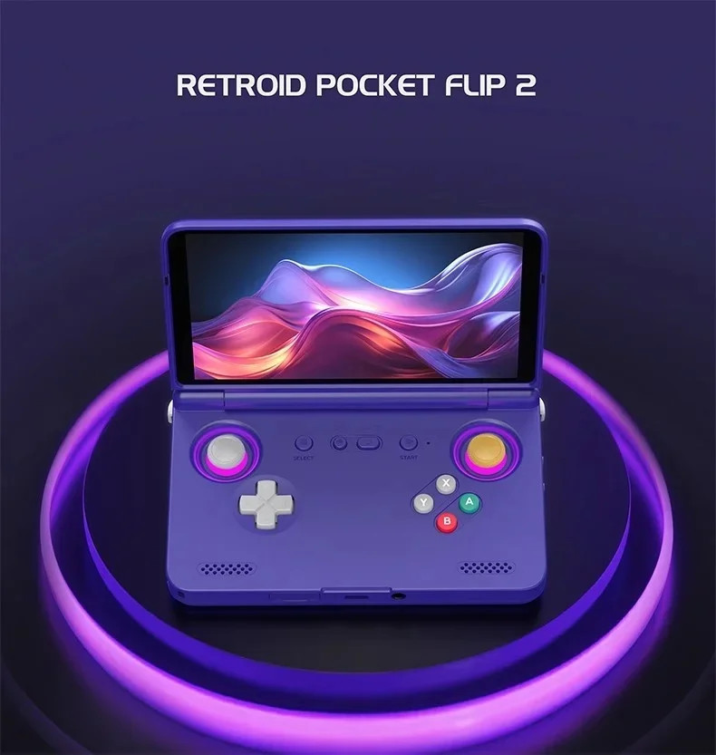 2025 Flip2 Retro Handheld Game Console Android13 5.5″ AMOLED PSP PS2 WiFi BT