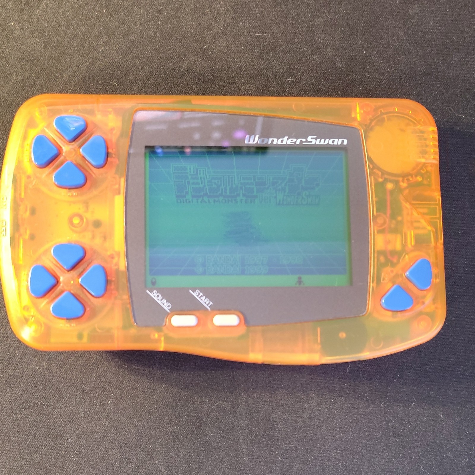 Bandai WonderSwan SW-001 Translucent Orange/Blue Digimon Edition | Works Great