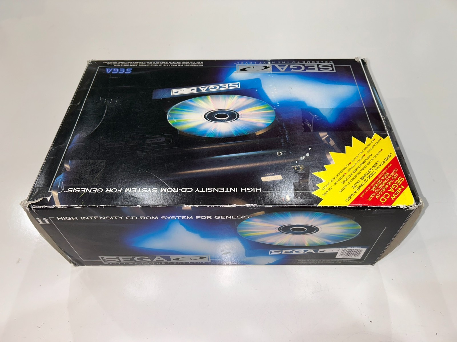 Sega CD Model 1 CIB Genesis System Console Add On Complete in Box Tested Clean!