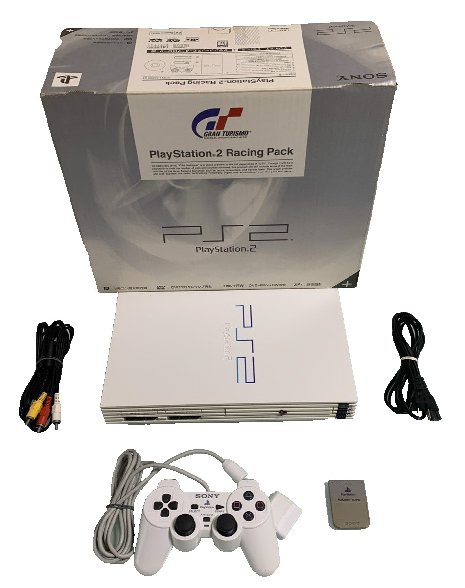 Ps2 SCPH-55000GT White Racing Pack Console Boxed Tested Working NTSC-J Japan