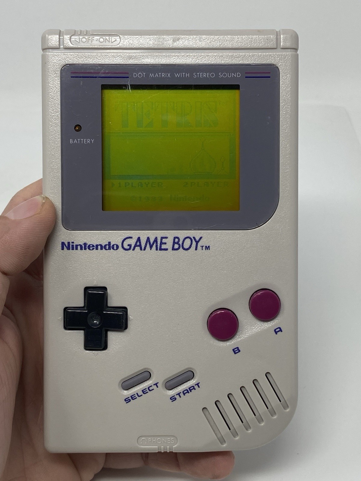 Nintendo Game Boy DMG-01 Handheld System with Tetris & Plastic Storage Case