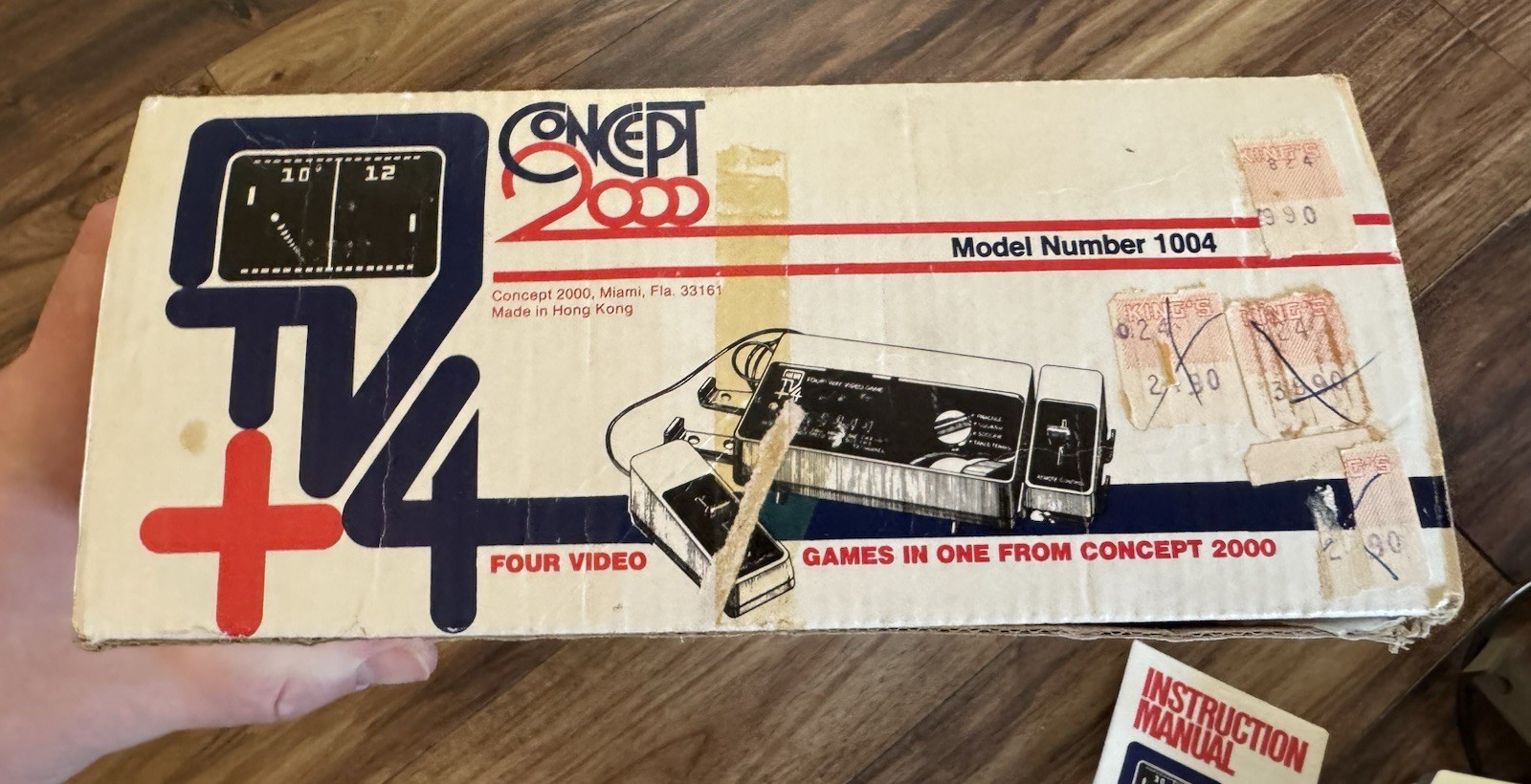 Concept 2000 TV+4 Video Game Console & Controllers Box & Manual *Untested