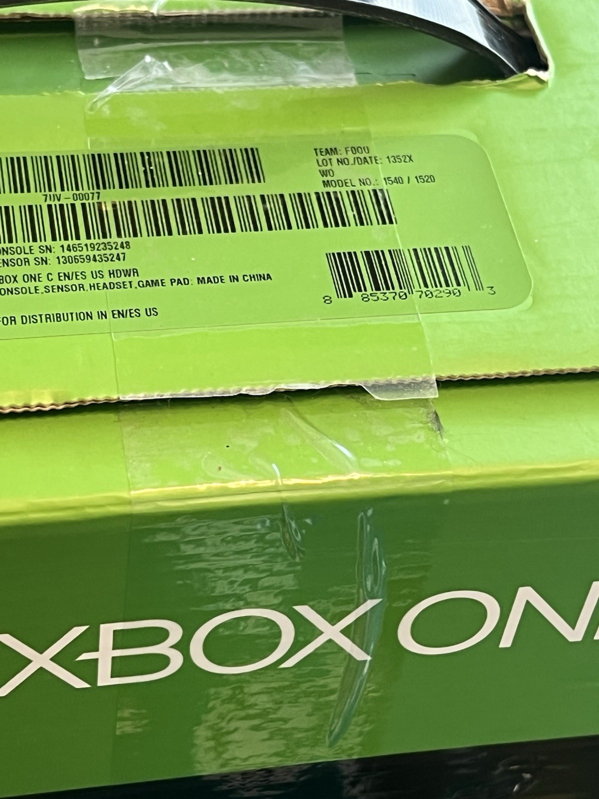 Xbox One 500GB Bundle w Kinect Controller Headset Box Forza 5 Untested Sold AsIs