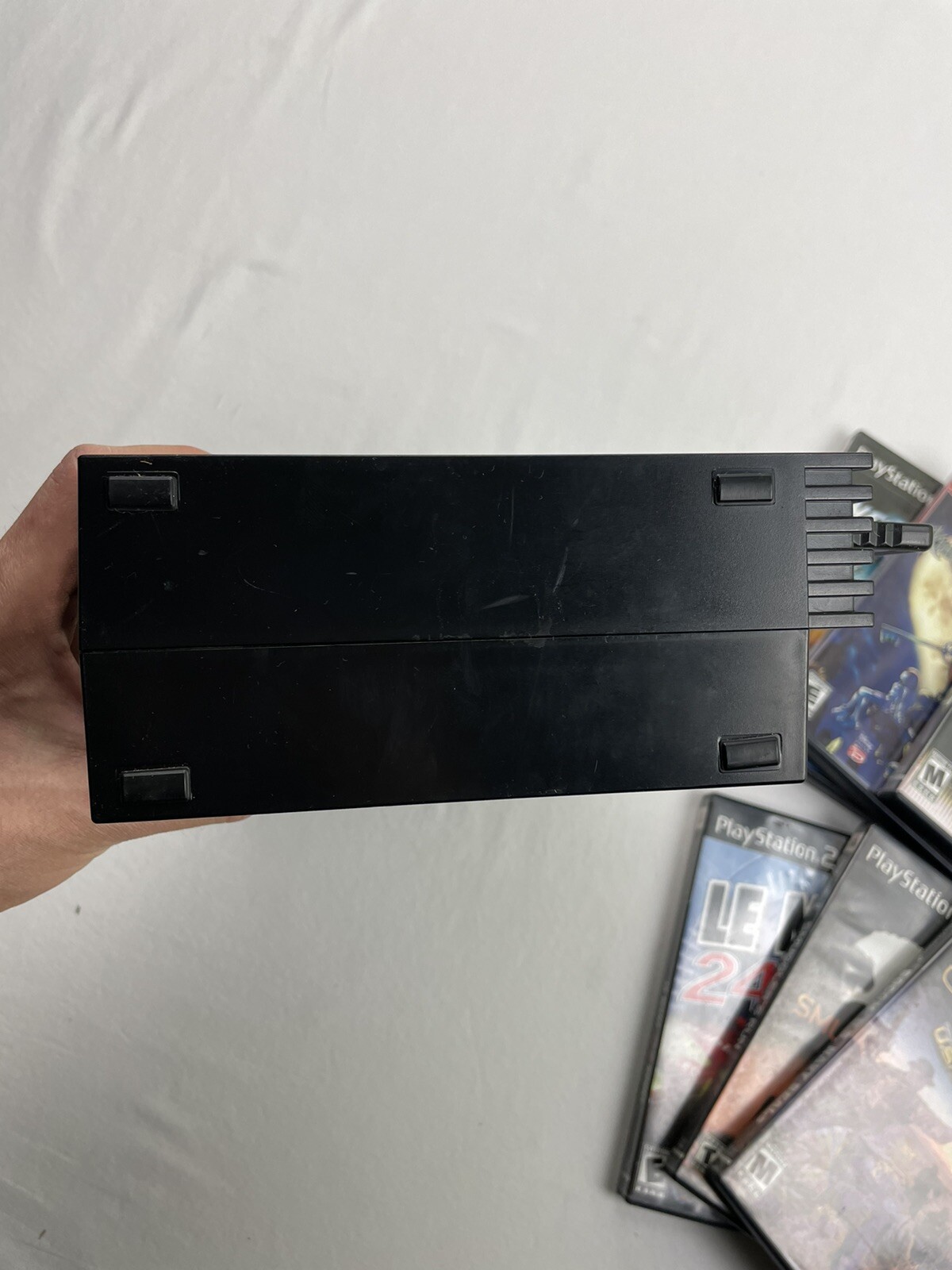 Sony PlayStation 2 Console Bundle Fat System Games Controller Stand Black Tested