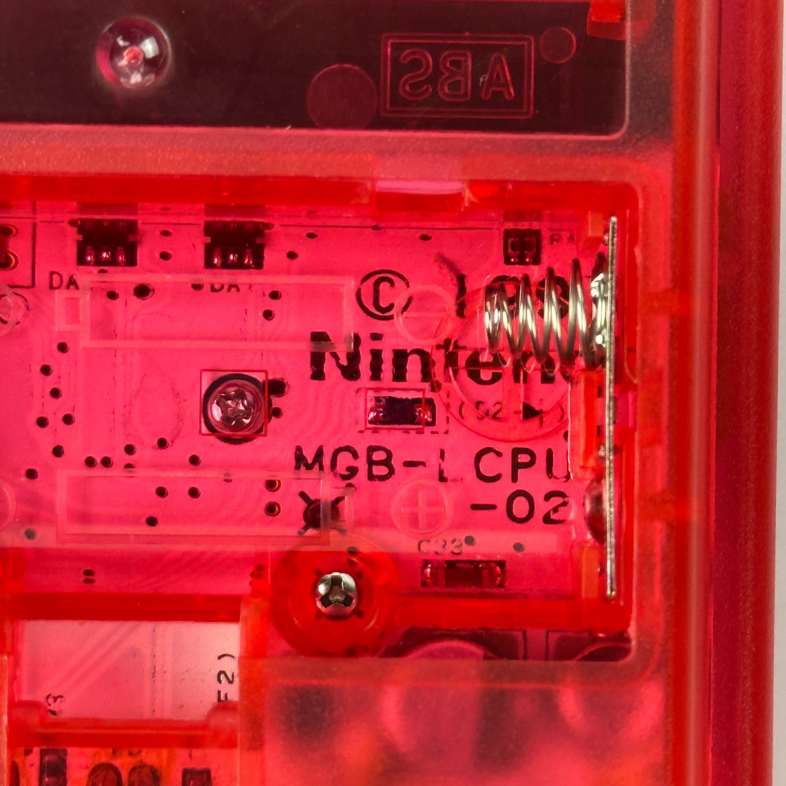 Nintendo Gameboy Pocket Handheld Console + Case – Clear Red