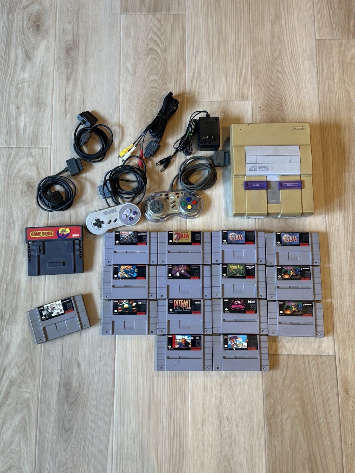 Original Super Nintendo SNES Console/ Game Bundle 15 Games Chrono Trigger TESTED