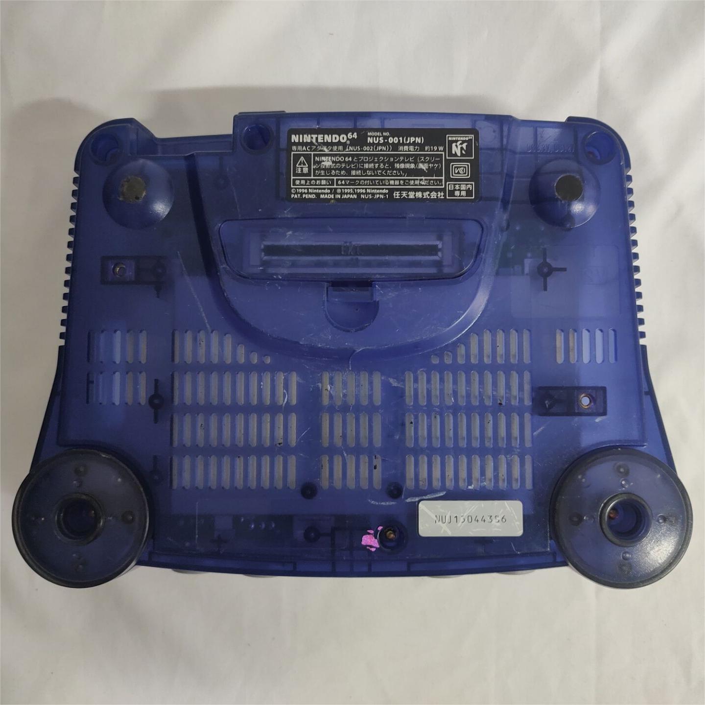 Nintendo N64 Console Systemv Clear Blue Shell work with US game card