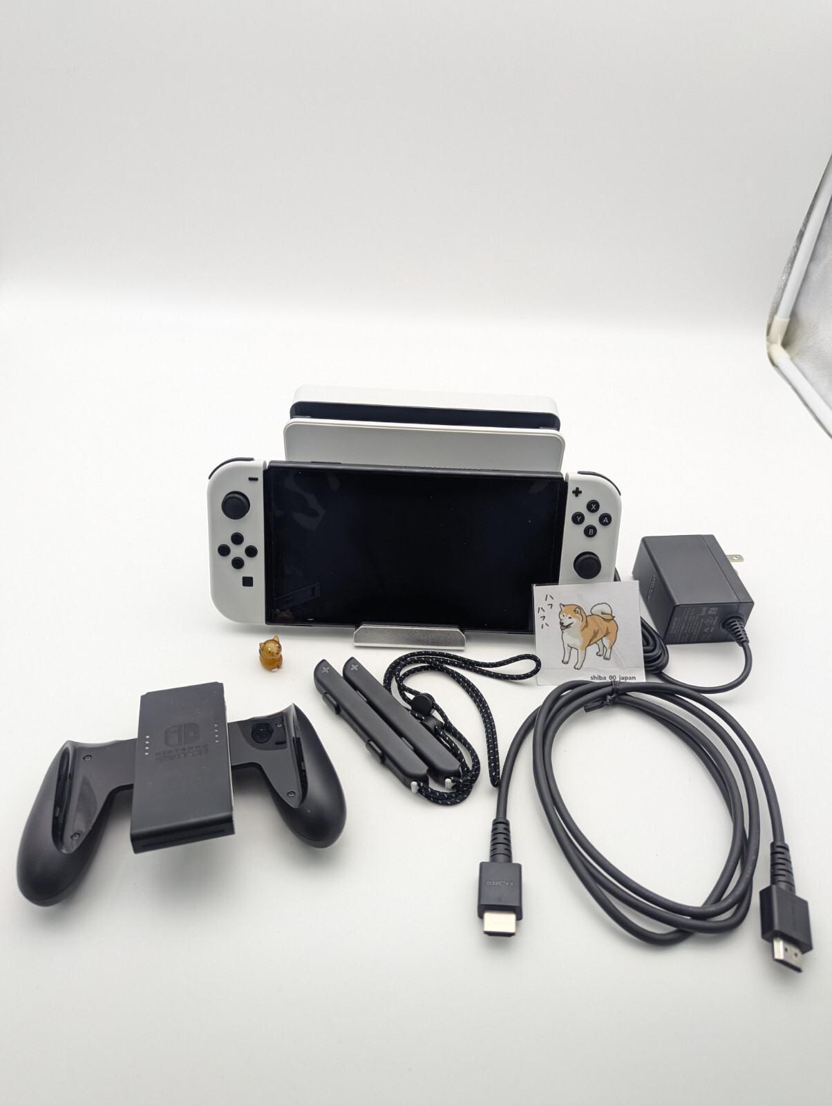 Nintendo Switch Console Tablet OLED HEG-001 w/Joy Con + Dock + Charger +HDMI BOX