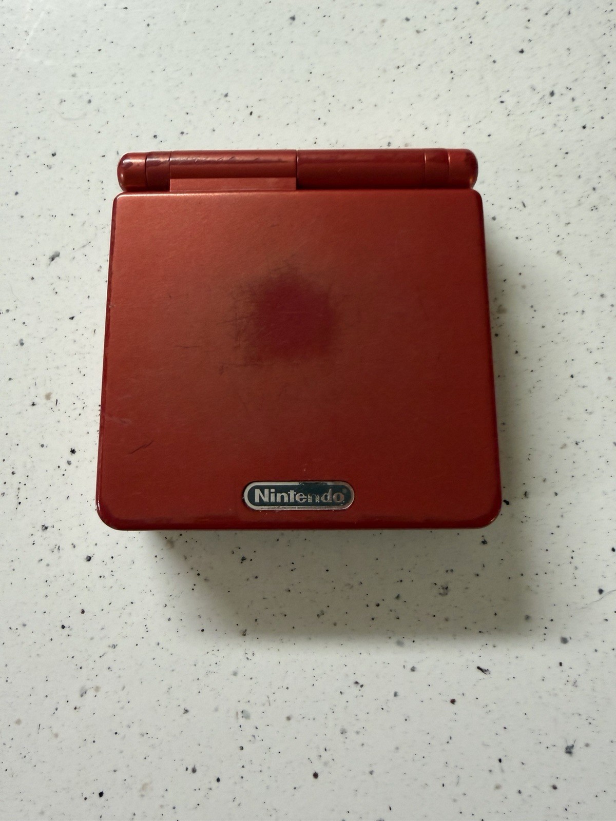 Nintendo Game Boy Advance SP System Flame Red AGS-001 Tested Cosmetic Wear