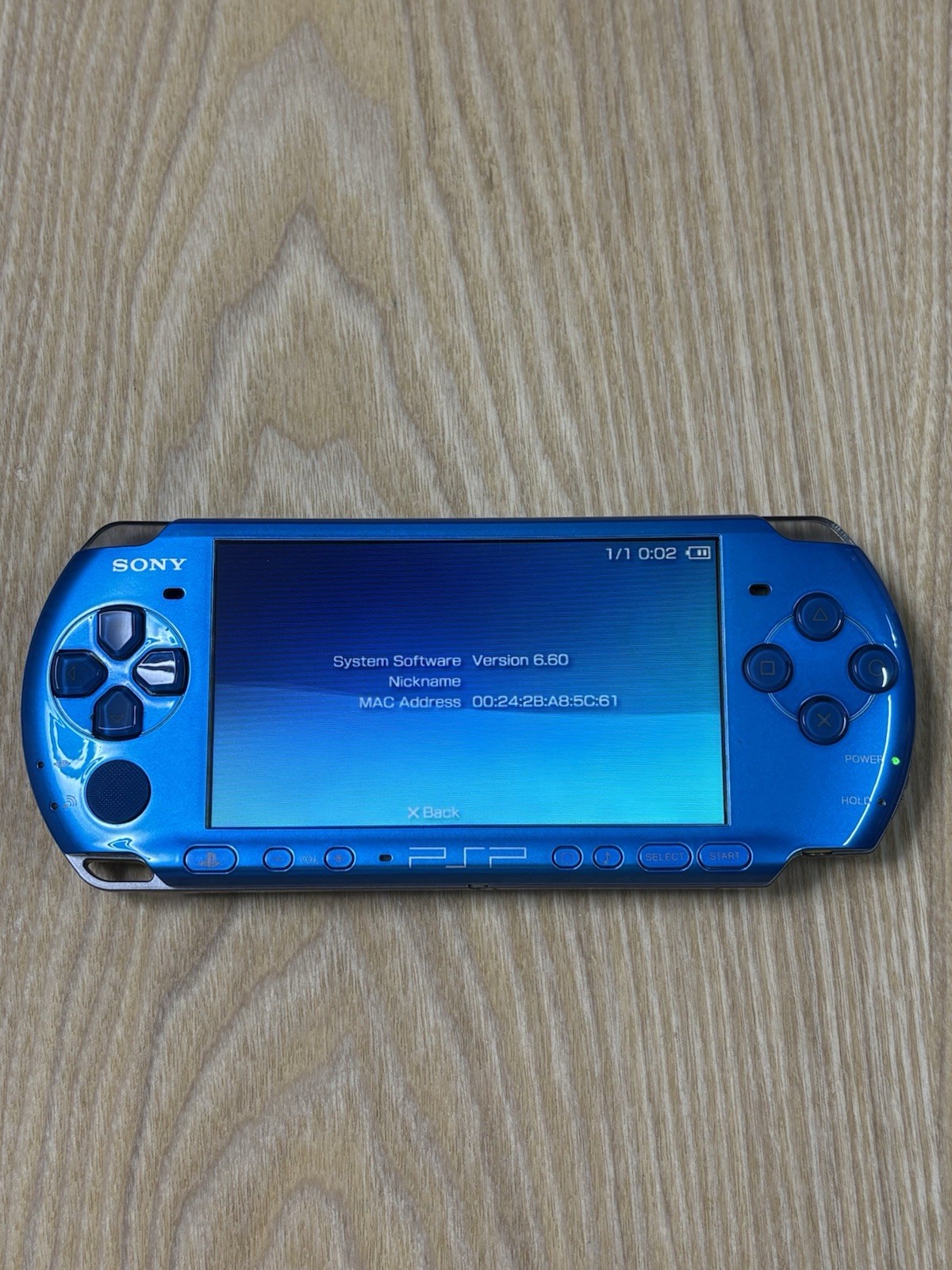 Sony PSP 3000 Vibrant Blue Console Only Tested Working Japanese Ver