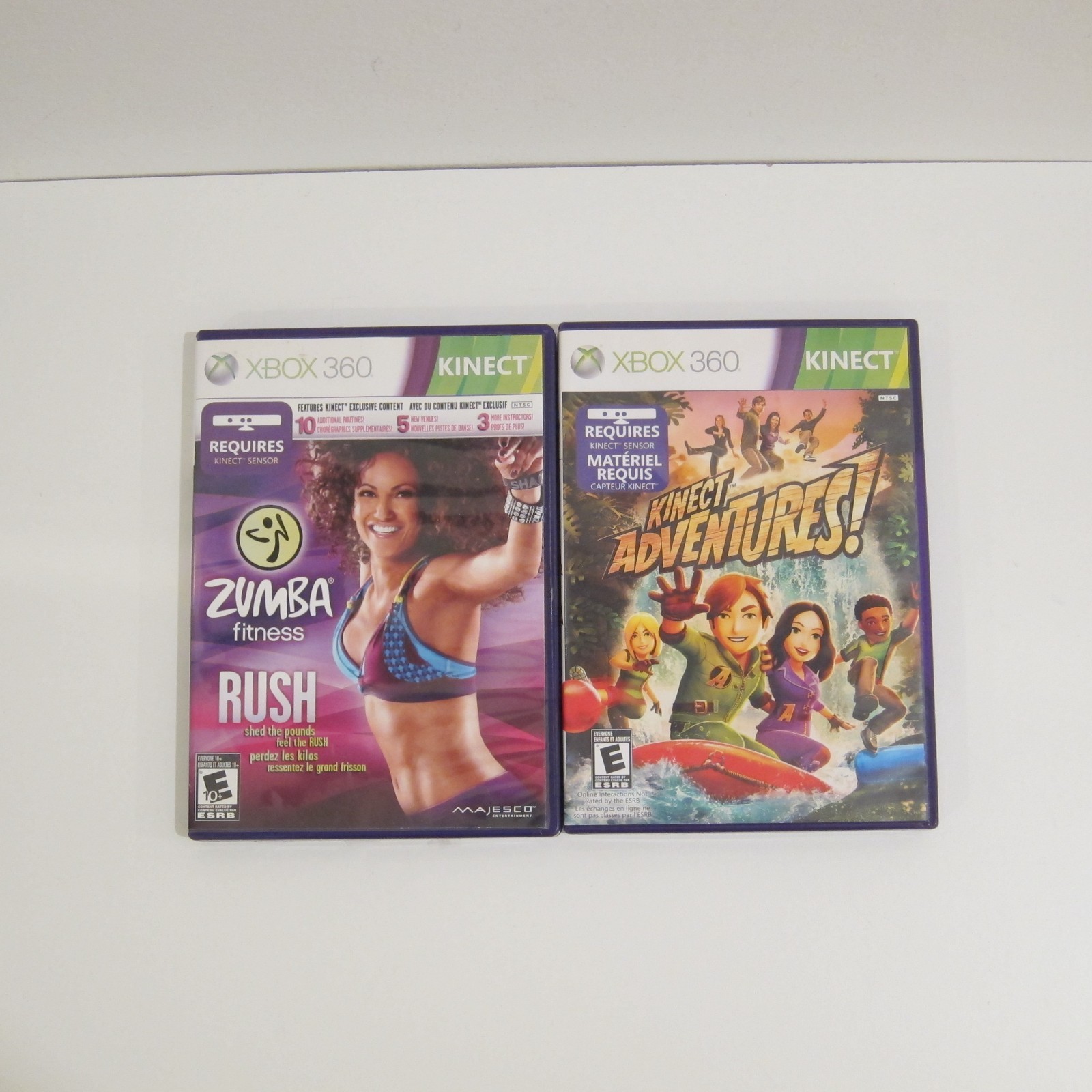 Xbox 360 Fat 120GB Console Bundle w/ Controller Kinect Sensor 2 Games TESTED