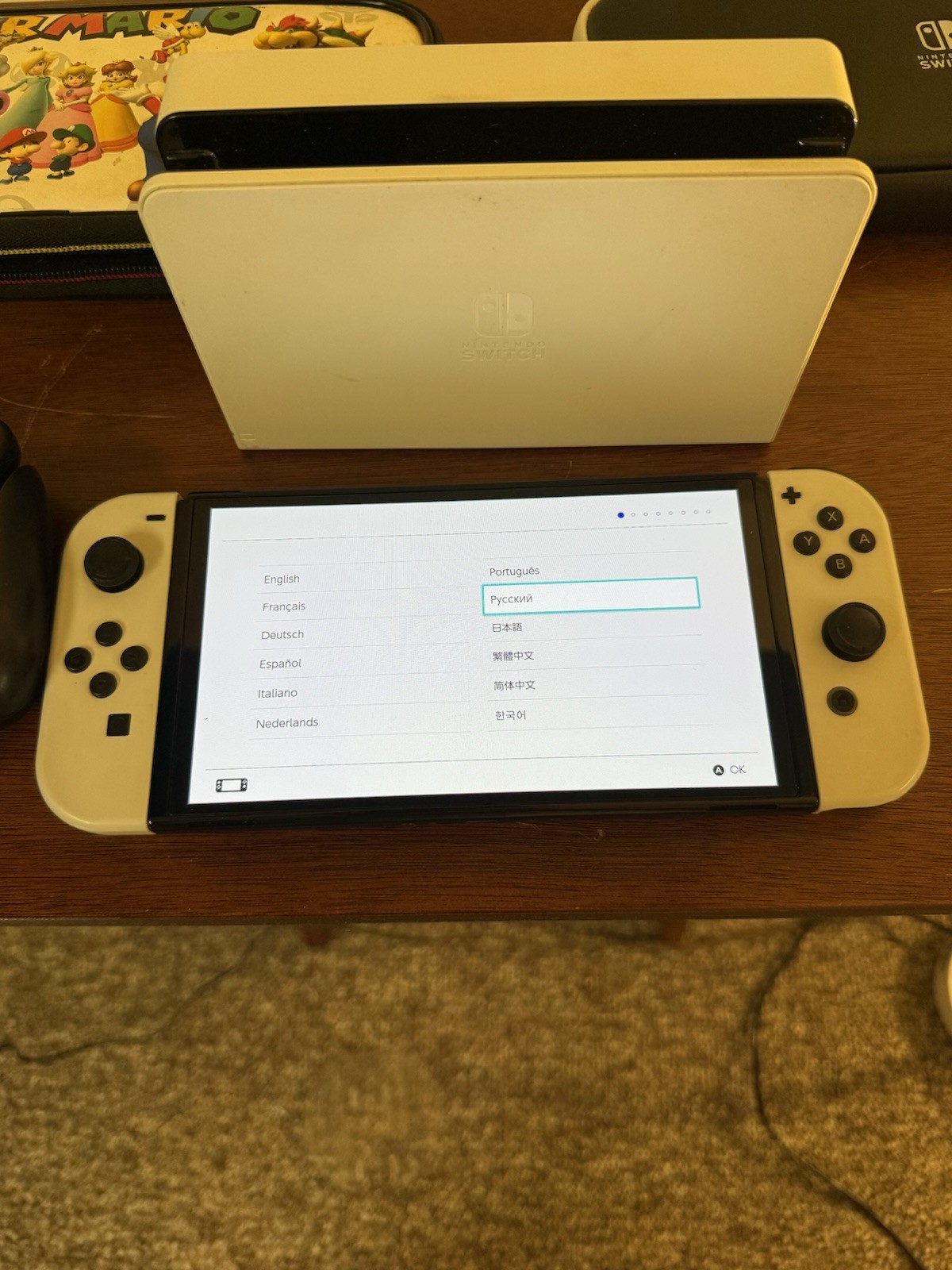 Nintendo Switch OLED Model White Handheld Console 64GB Wi-Fi USB-C & Accessories