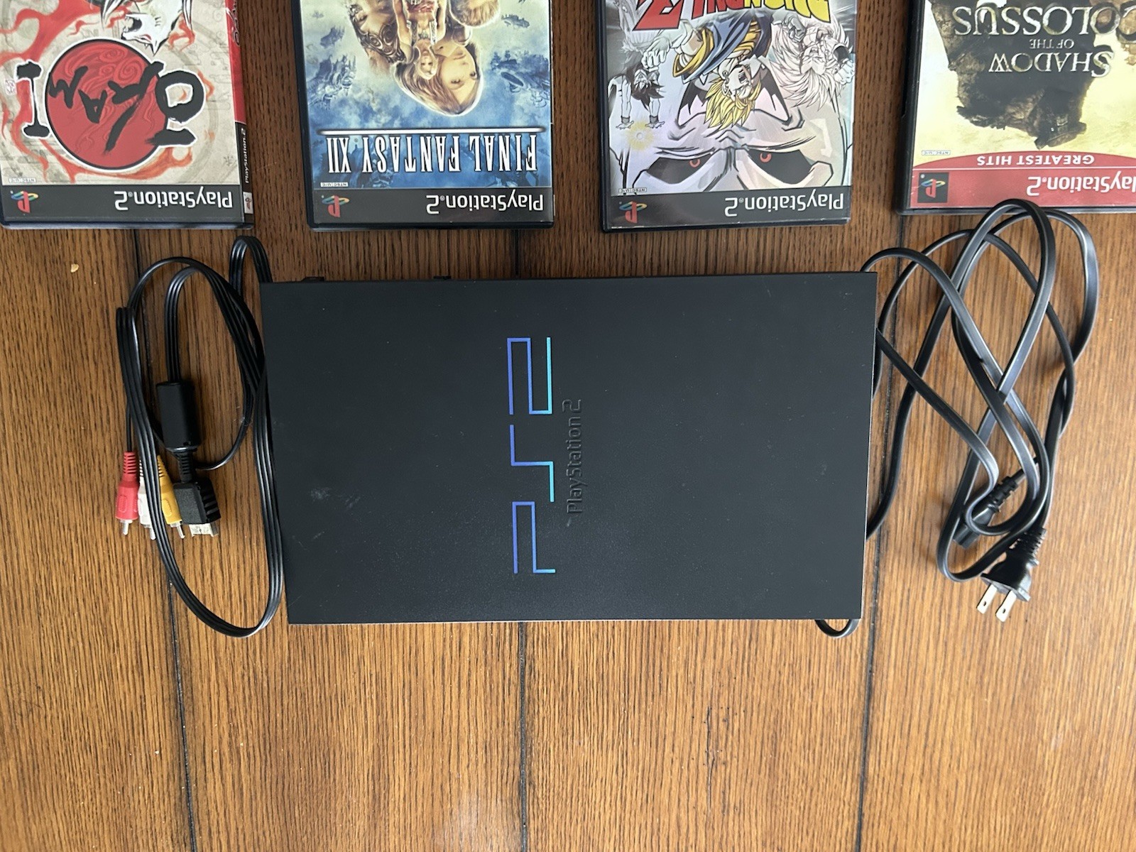 Sony PlayStation 2 Black Console Bundle w/ Controller, Memory Cards & 4 Games