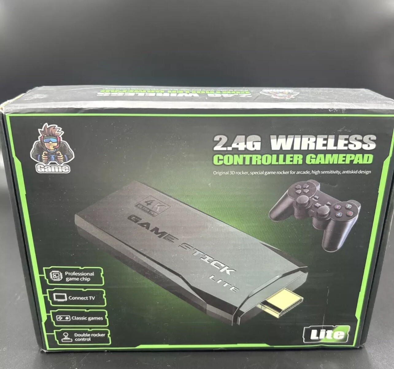 2.4G Wireless Controller Gamepad Lite – 4K Ultra HD Game Stick New Open Box