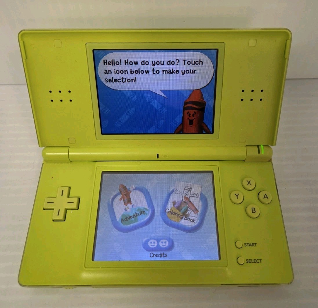 READ!!! – Nintendo DS Lite (USG-001) Green & Metallic Pink -Lot Of 2 – Both Work