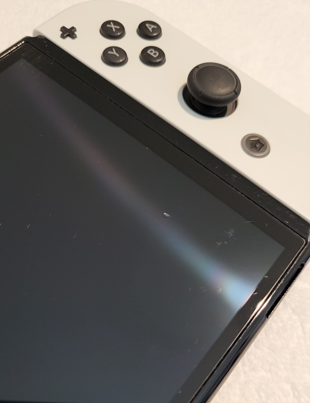 Nintendo Switch OLED Console System w/ Dock, White Joycons, Cables, Tested!