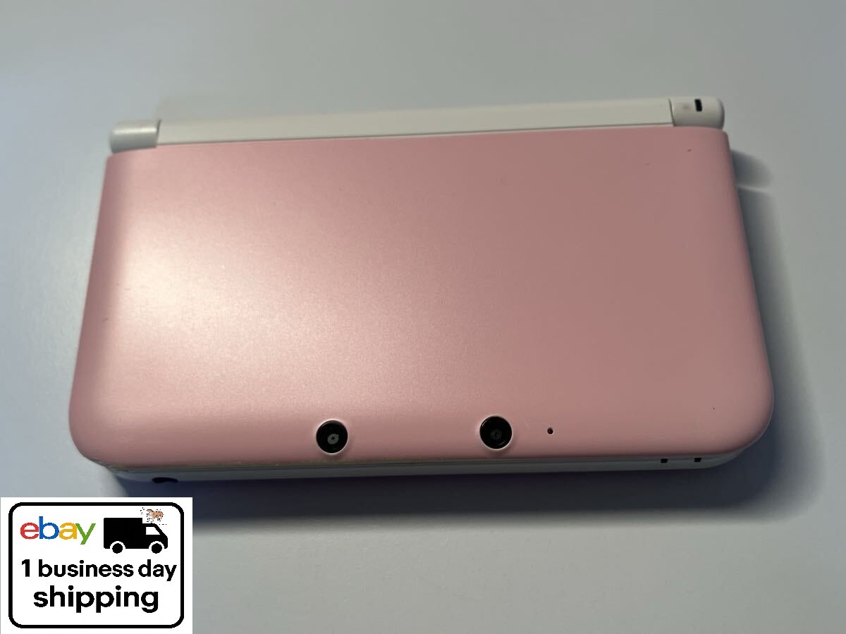 Scratched Nintendo 3DS XL LL Pink White SPR-001 Console
