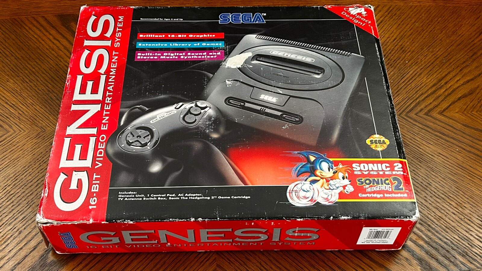 Genesis II Sonic the Hedgehog 2 Bundle Console Video Game System Complete in Box