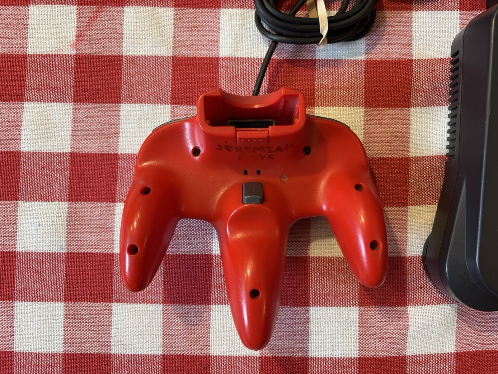 Nintendo 64 Console w/ Red Controller + 2000 NASCAR Game *Tested/Working*
