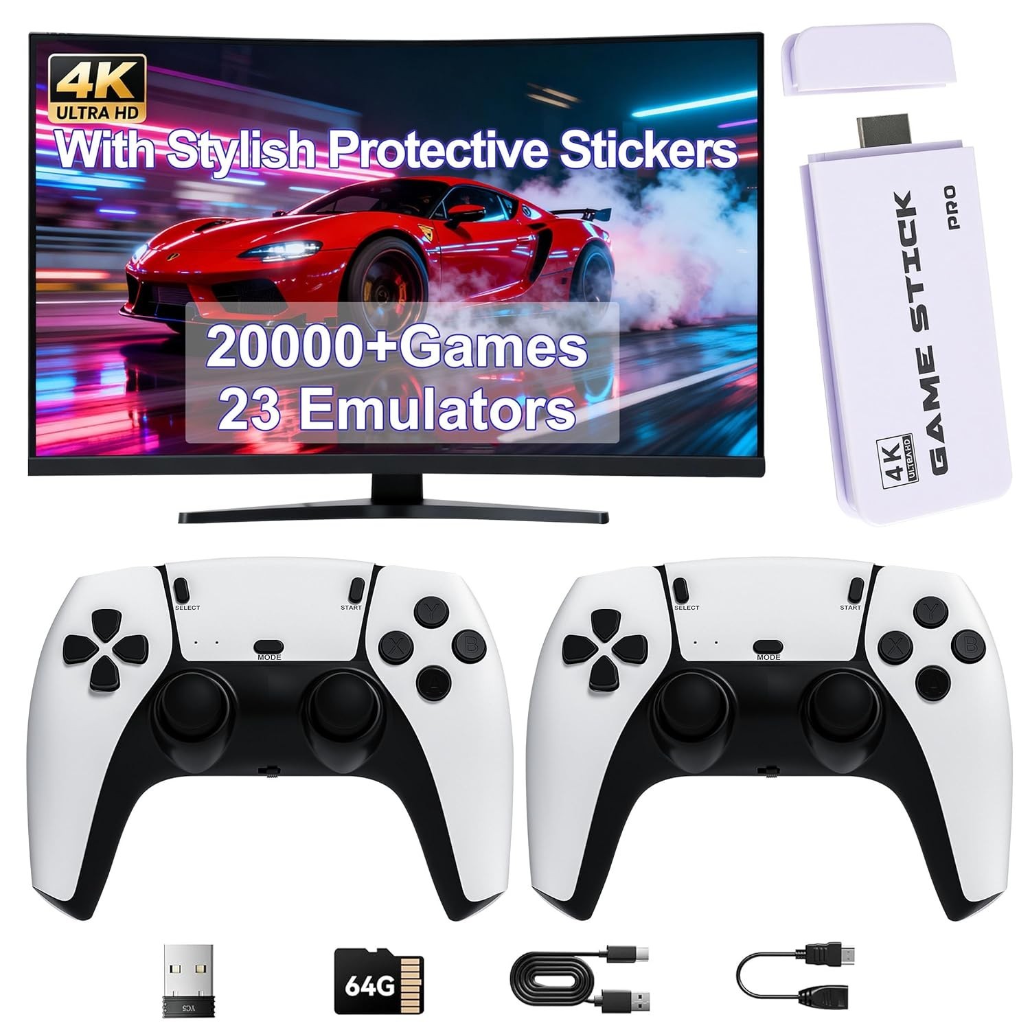 2026 Retro Game Console with 4K Visuals & Multiplay Fun – Gift-Ready Design