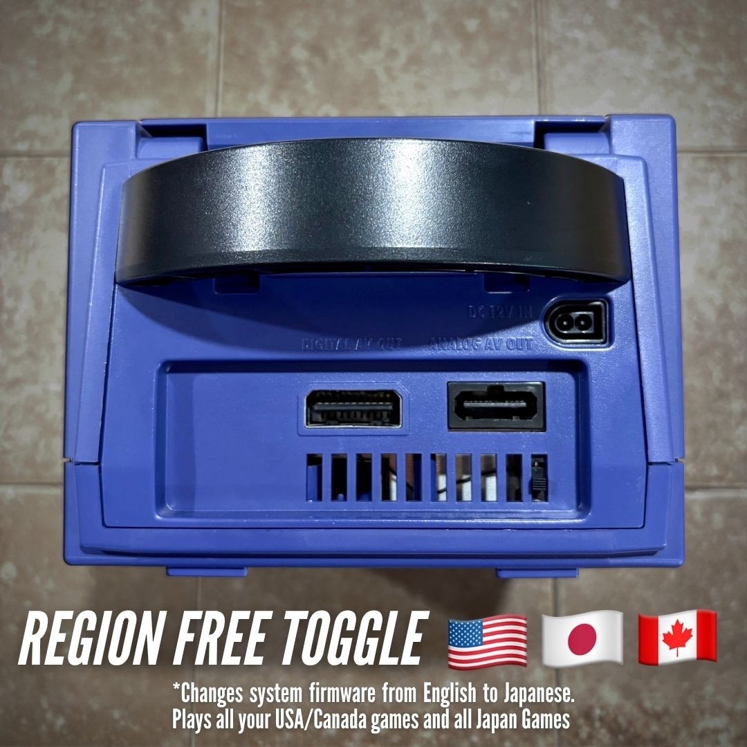 MINTY Nintendo GameCube System Indigo CIB + Game Boy Player Region FREE TESTED
