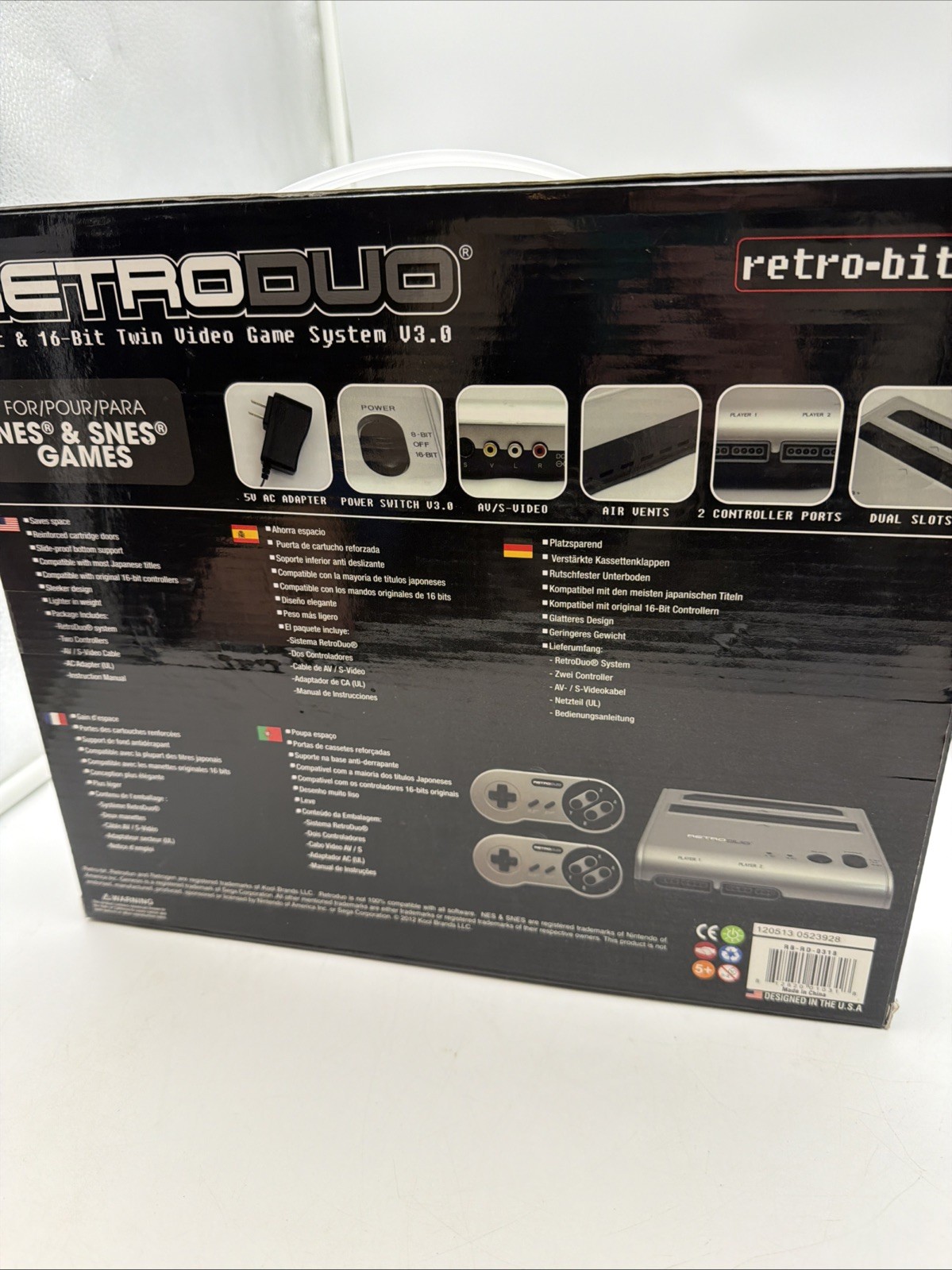 Retro Bit Retro Duo Console System For NES + SNES New Open Box
