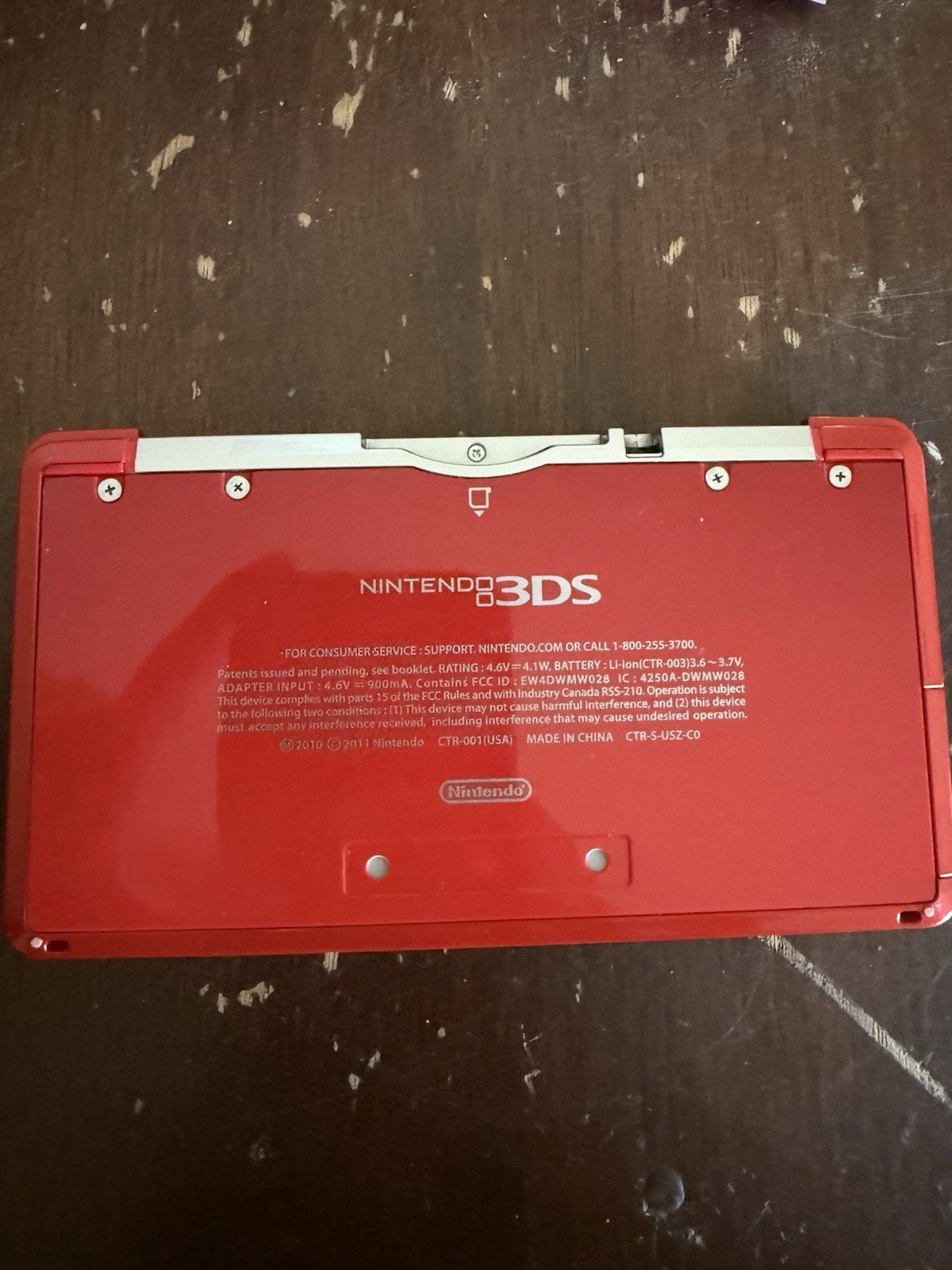 Nintendo 3DS Console Red Edition + 4 Pokemon Games/ 1 Non Pokemon Game