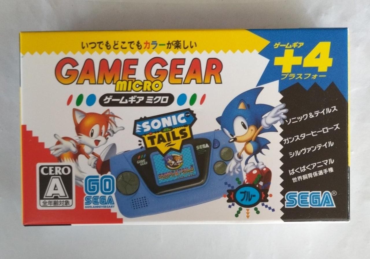 NEW Sega Game Gear Micro Mini blue 4 collection Games Preloaded Japan