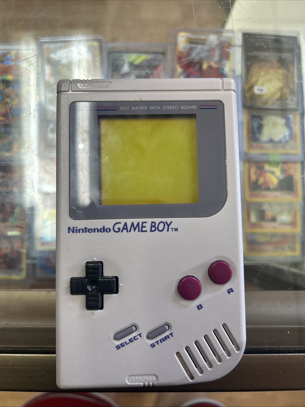 Nintendo Game Boy (1989) Gray Handheld . Line Threw Screen But Still Works