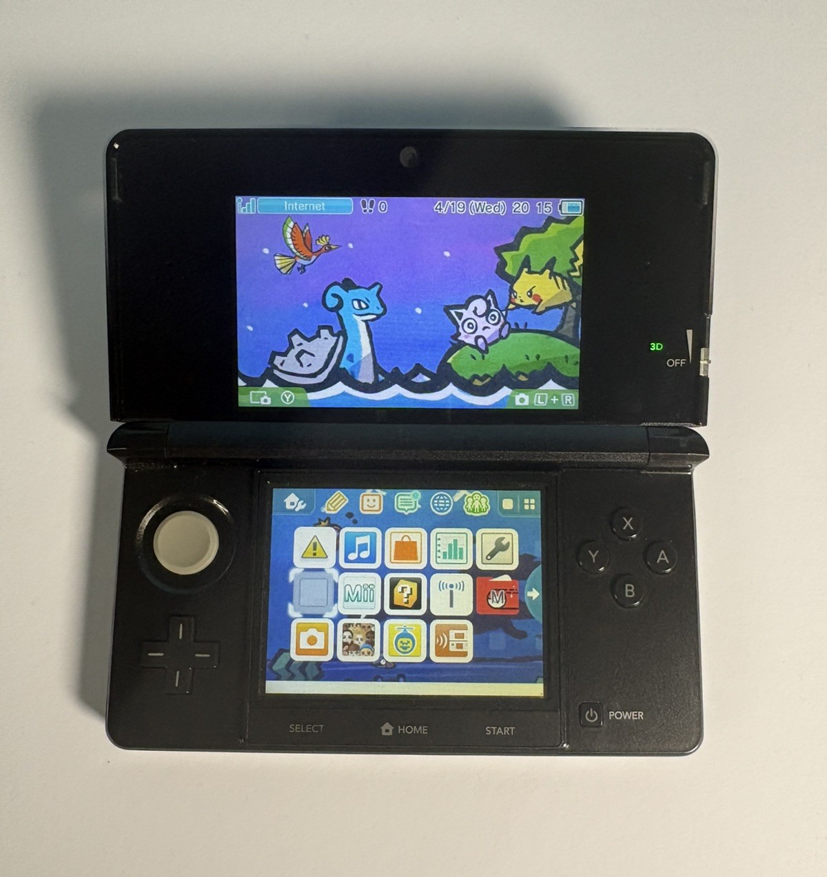 Nintendo 3DS Black Handheld System – After Market Stylus – No Charger