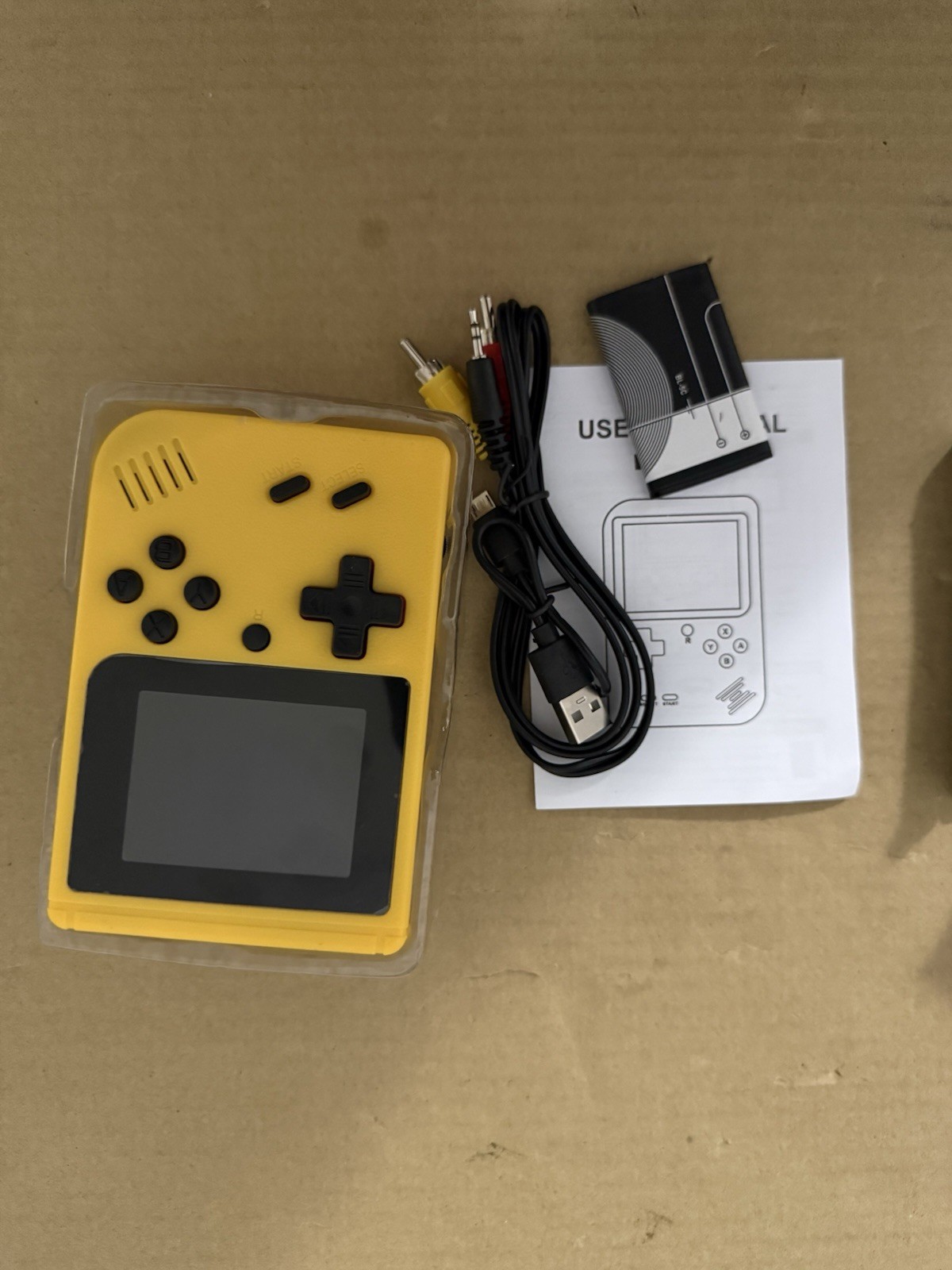 Plus Handheld Game Console Yellow USB-A RCA Support External Gamepad