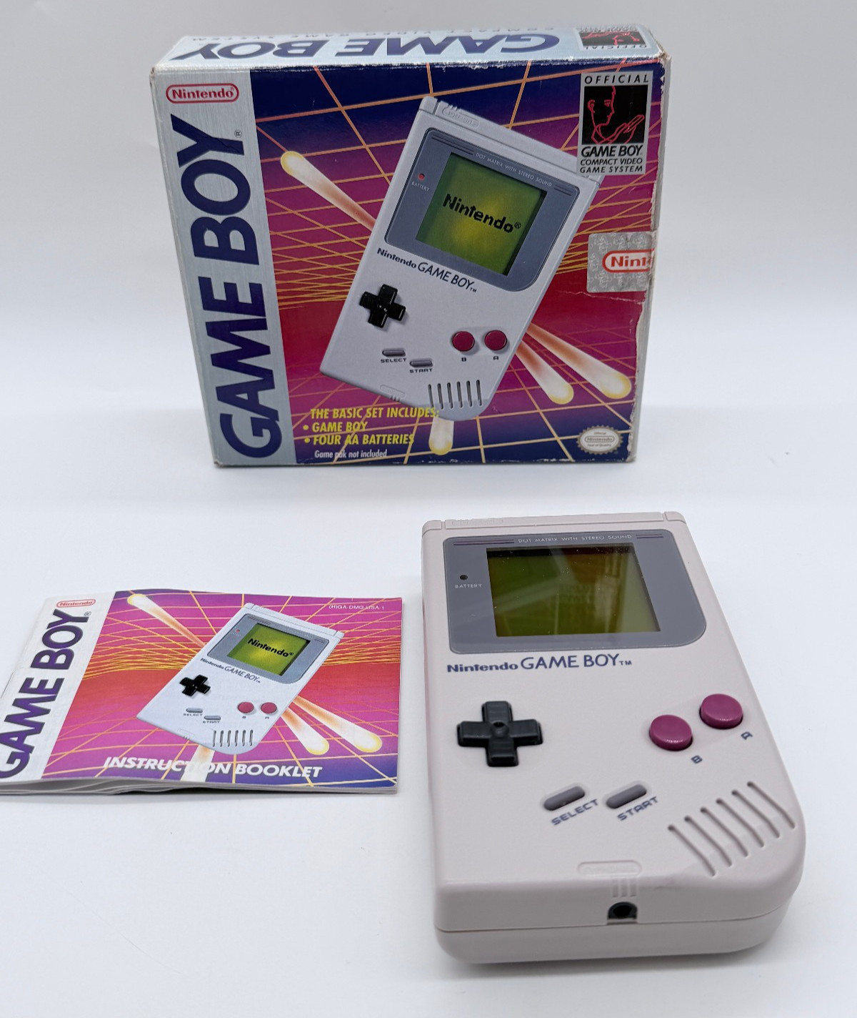 Nintendo Game Boy (DMG-01) Compact Video Game System W/Manual- TESTED & WORKS