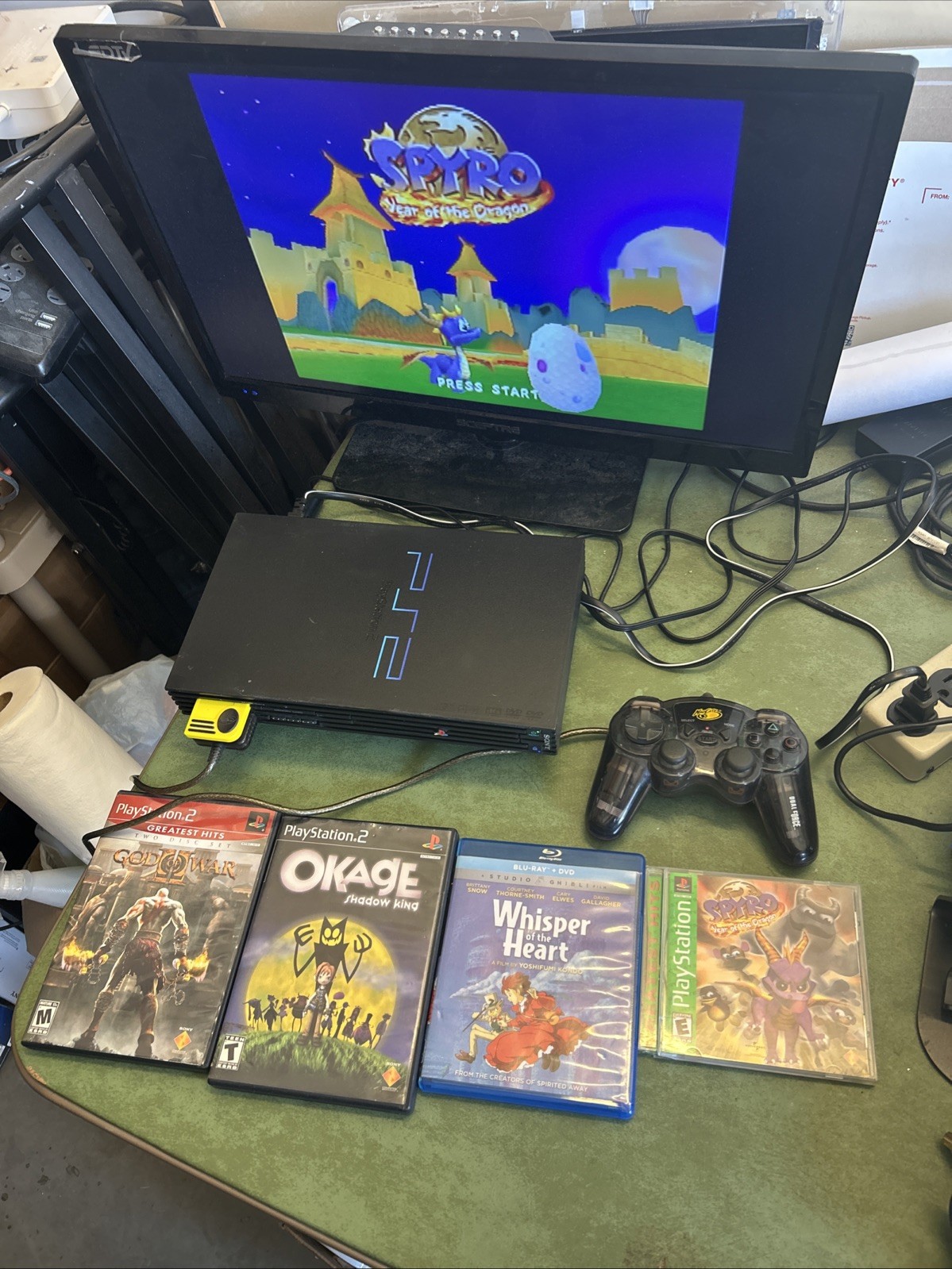 Sony PlayStation 2 PS2 Complete Fat Console (SCPH-39001) Bundle Black Works!
