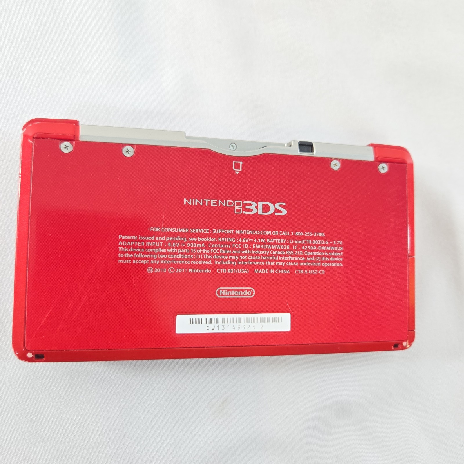 Nintendo 3DS Handheld System – Flame Red With Charger + 2GB SD CARD CTR-001